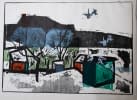 "Winterlandschaft mit Dorf und Vögeln (19/28)" von Jaroslav Chudomel auf art24