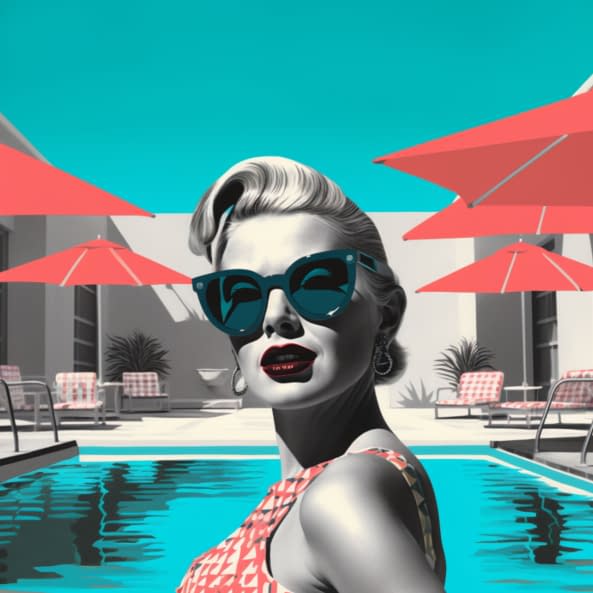 Photo 1 de l'œuvre "SWIMMING POOL 10" par POPTONICART BY CLAUDIA SAUTER sur art24