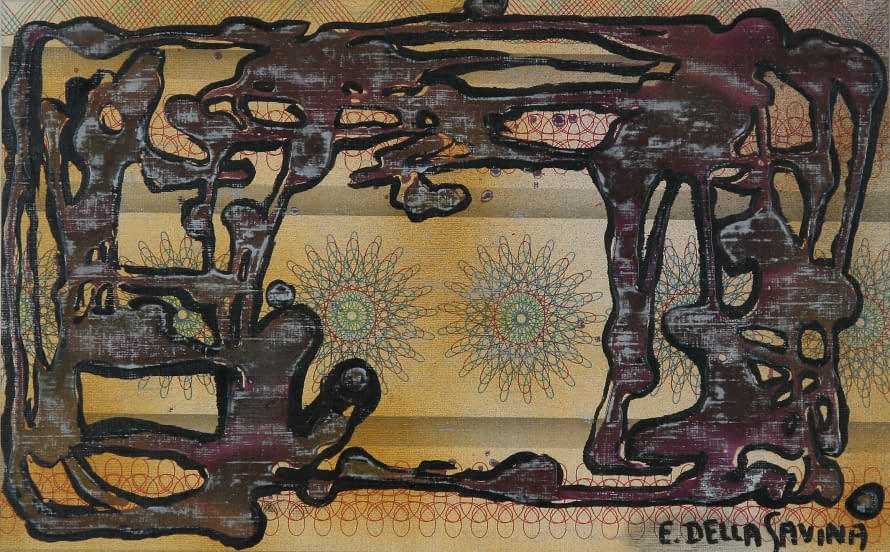 Foto 1 des Kunstwerks "Komposition auf Tapete" von Ettore Della Savina auf art24