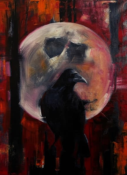 Image 1 of the artwork "Raven and the moon" by Szilard BanyiS on art24