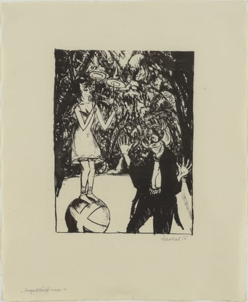 Foto 1 des Kunstwerks "Kugelläuferin" von Erich Heckel auf art24