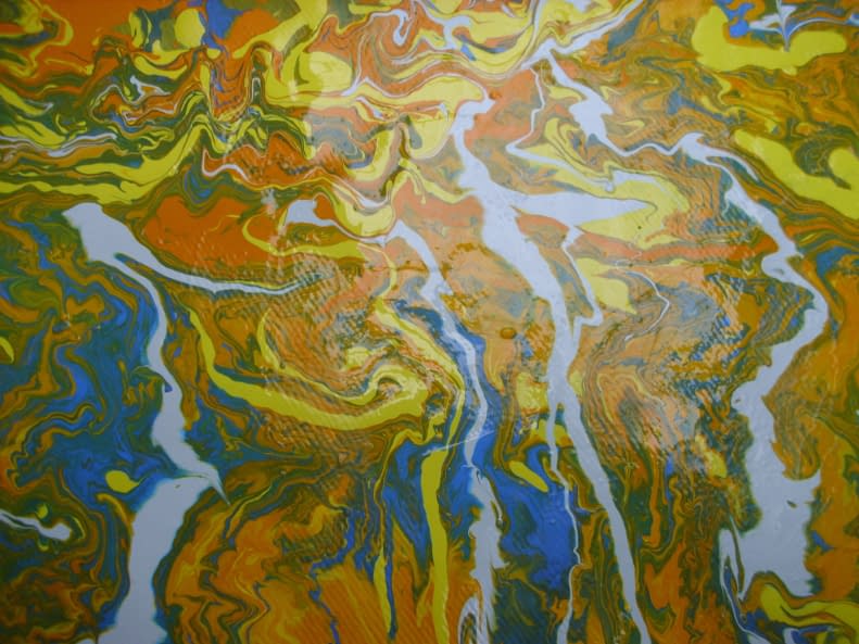 Image 1 of the artwork "Landschaft abstrakt - gelb" by Ebba Sakel on art24