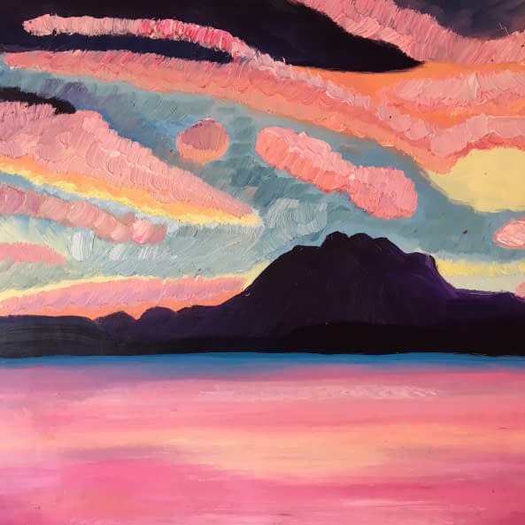 Image 1 of the artwork "Abendstimmung Zugersee mit Pilatus" by Ursina Müller on art24