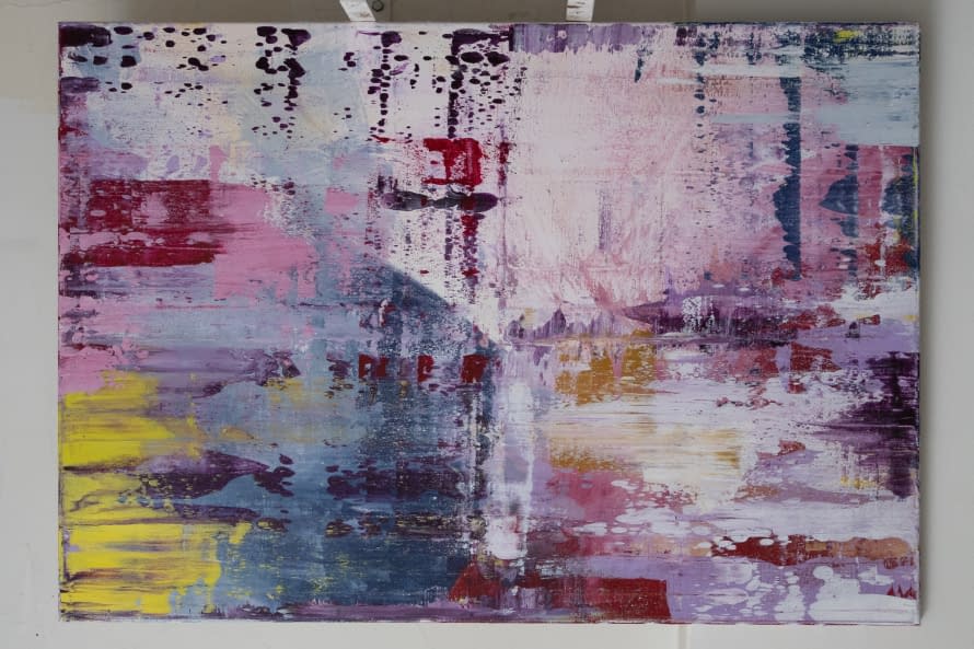 Foto 1 des Kunstwerks "Abstrakte Malerei Freuden 100x70cm" von EliaOmen auf art24