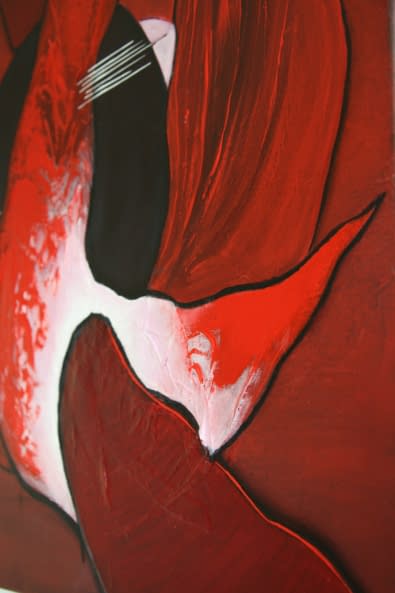 Foto 1 des Kunstwerks ""Flammender Mond"" von Claudia Frozza auf art24