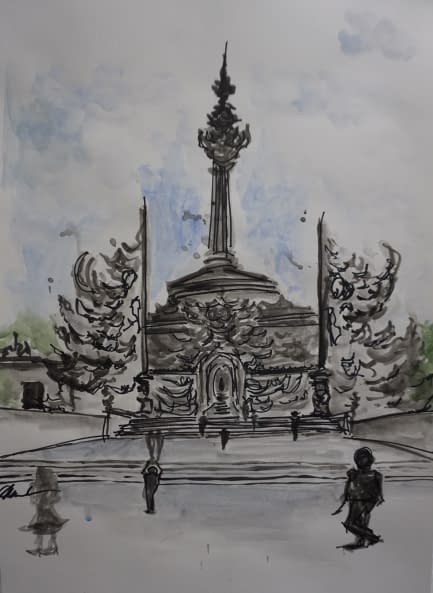 Photo 1 de l'œuvre "Urbanism and cities sketches" par Ahmed Saleh sur art24