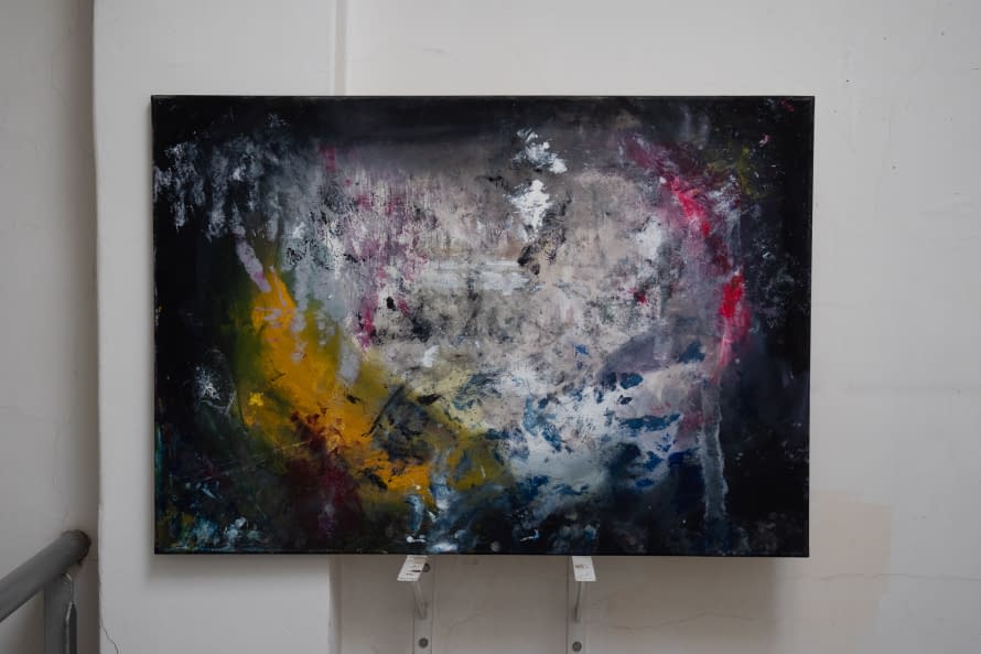 Foto 1 des Kunstwerks "Abstrakte Malerei Black 100x70cm" von EliaOmen auf art24