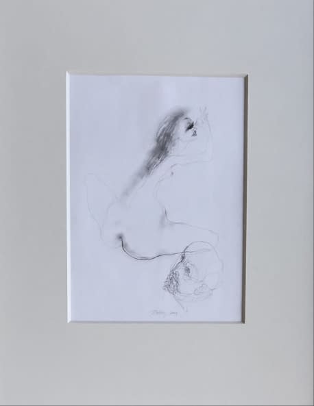 Image 1 of the artwork "Akt rajz XVII./ Akt Zeichnung XVII." by Ruttkay Sándor on art24