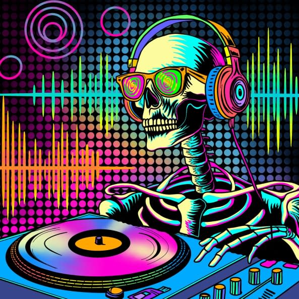 Image 1 of the artwork "Rave bone beats" by Lina Titova on art24