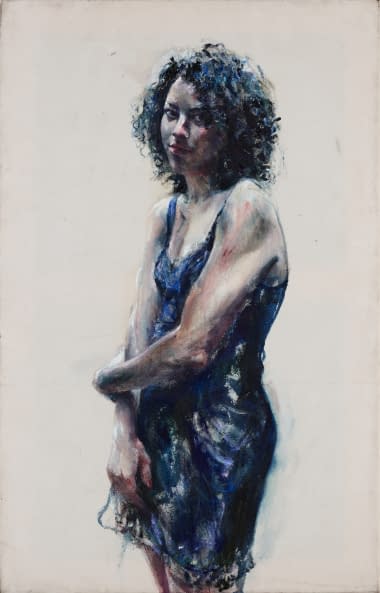 Foto 1 des Kunstwerks "Nikki (woman in blue dress)" von Sam Drukker auf art24