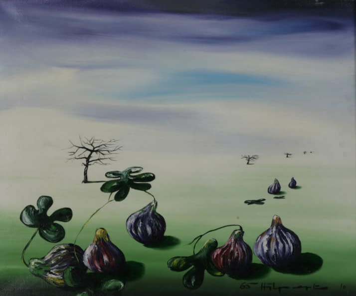 Foto 1 des Kunstwerks "Feigen in Landschaft mit kahlen Bäumen" von Maximilian Hilpert auf art24