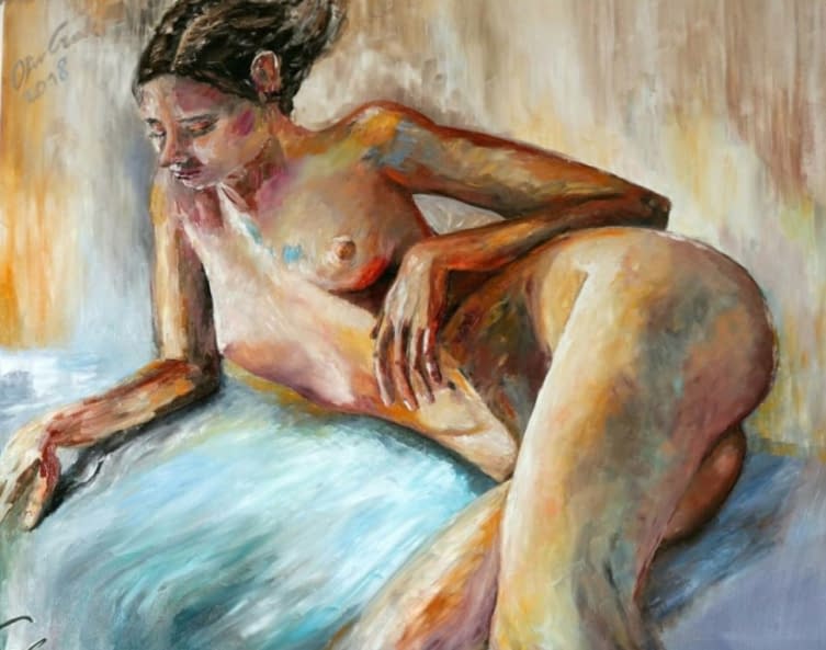 Foto 1 des Kunstwerks ""liegender akt"" von oliver czak auf art24