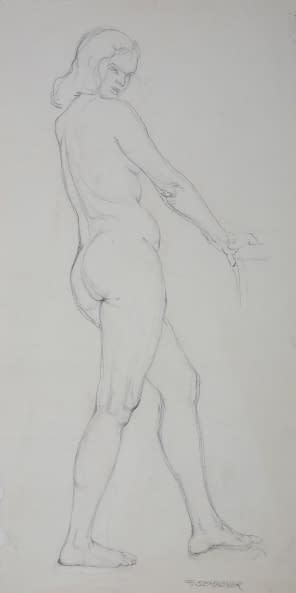 Image 1 of the artwork "Frauenakt Studie" by František Sembdner on art24