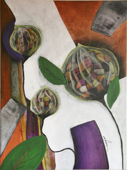 Foto 1 des Kunstwerks "Mosaikblumen" von Claudia Frozza auf art24