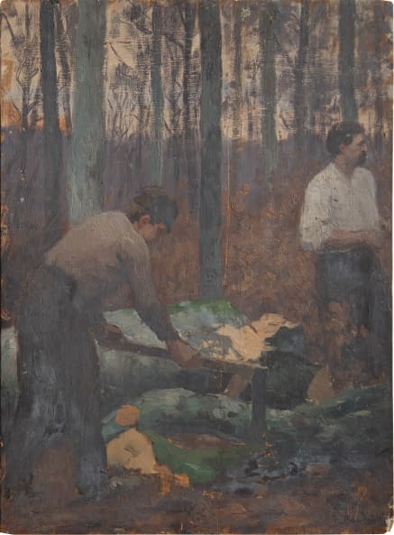 Image 1 of the artwork "Holzfäller Vorstudie" by Paul Albert Baudouin on art24