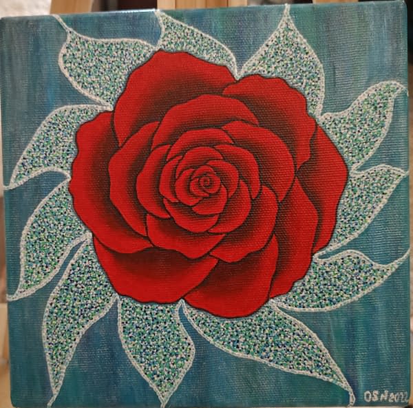 Photo 1 de l'œuvre "Little-Rose (Beads)" par Olha Nazarenko sur art24