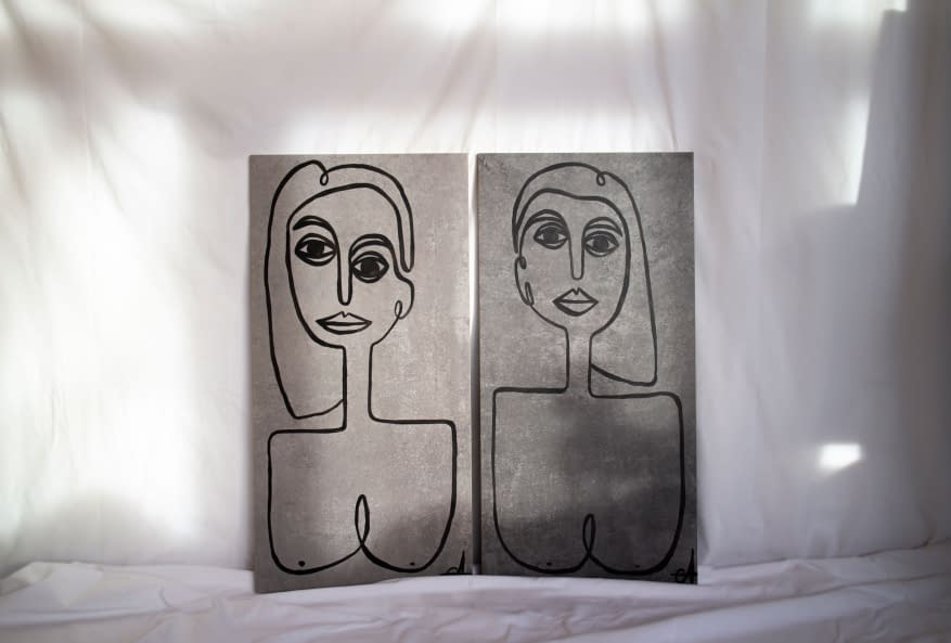 Foto 1 des Kunstwerks "girls on tiles" von Ellinor Amini auf art24