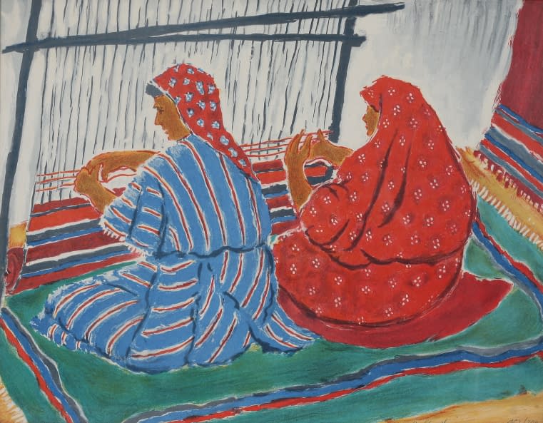 Photo 1 de l'œuvre "Webende Frauen (Nomaden) 162/200" par Artist Wanted sur art24