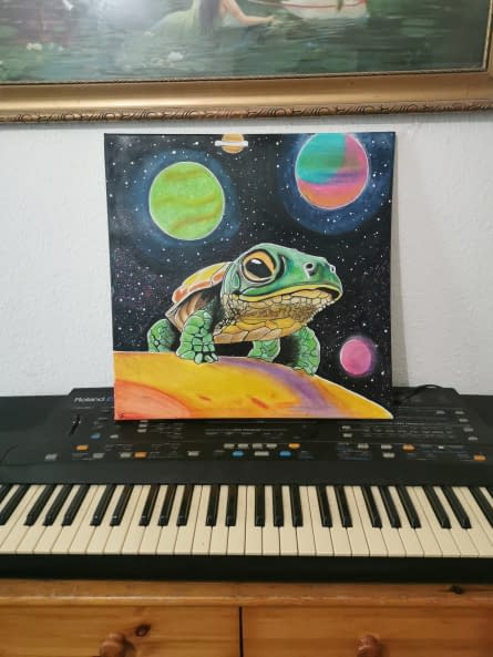 Photo 1 de l'œuvre "Schildkröte im Weltall" par Köhler sur art24