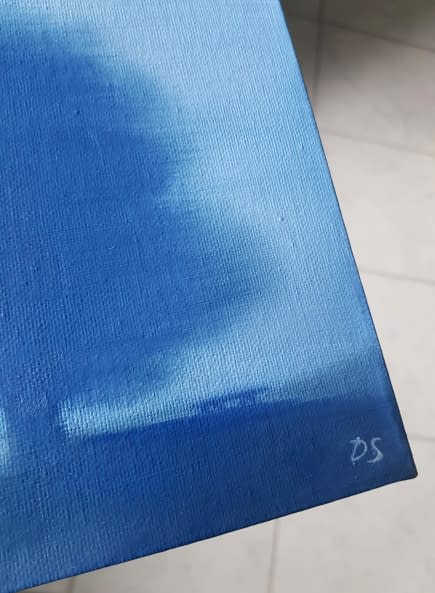 Image 1 of the artwork "Ultramarinblauer Baum im Nebel" by Daria Startseva on art24