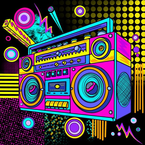 Photo 1 de l'œuvre "Techno beats blaster" par Lina Titova sur art24