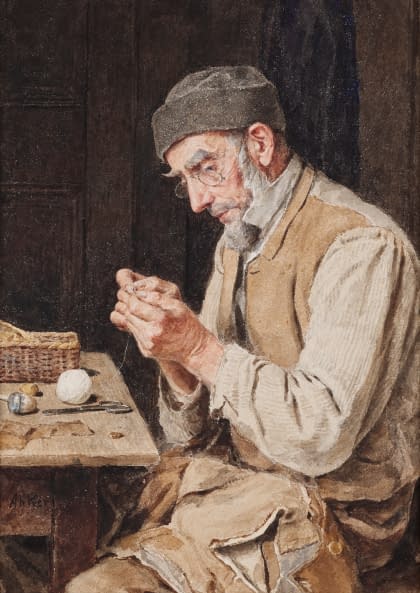 Image 1 of the artwork "Schneider bei der Arbeit" by Albert Samuel Anker on art24