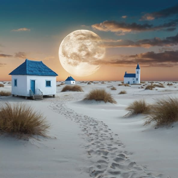 Image 1 of the artwork "HomeLand Hypnotic Dream Beach House" by Andrzej Jacek Fuk on art24