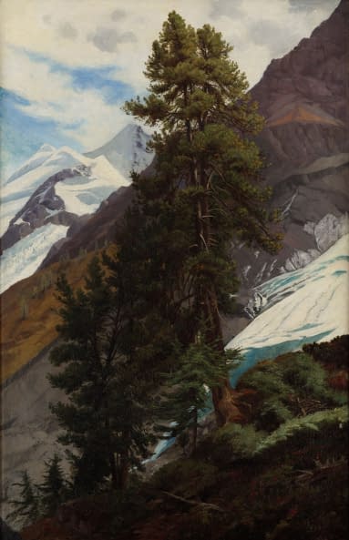 Foto 1 des Kunstwerks "Gebirgslandschaft mit Gletschern" von Albert Lugardon auf art24