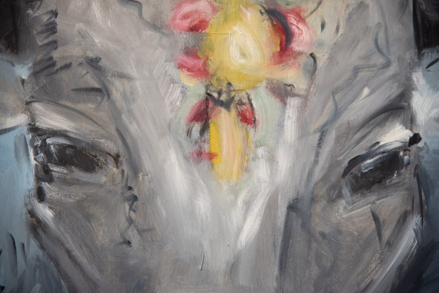 Foto 1 des Kunstwerks "Die graue Kuh" von Regina Thyssen auf art24