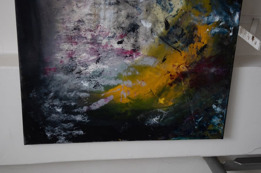 Foto 1 des Kunstwerks "Abstrakte Malerei Black 100x70cm" von EliaOmen auf art24