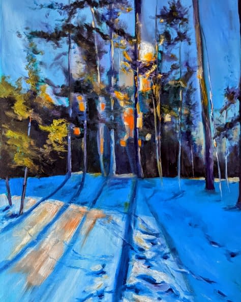 Foto 1 des Kunstwerks "Winter Sonnenuntergang" von DK auf art24