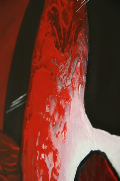 Foto 1 des Kunstwerks ""Flammender Mond"" von Claudia Frozza auf art24