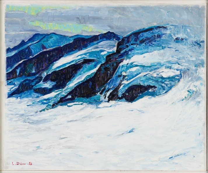 Foto 1 des Kunstwerks "Verschneite Bergpartie / Jungfraujoch" von Louis Ulrich Dürr auf art24
