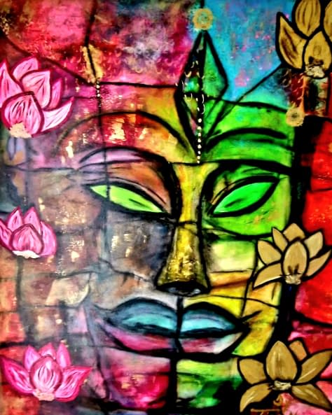 Image 1 of the artwork "Inspired Buddha" by Art by Tina N. on art24