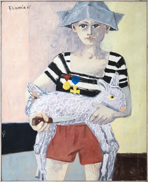 Image 1 of the artwork "Knabe mit Lamm" by Arnošt Paderlík on art24