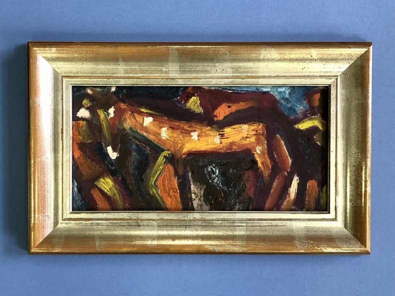 Foto 1 des Kunstwerks "Tanulmány ló és lovasa II./ Studie Pferd und Reiter II." von Pasaréti Csepeli Varró Németh Miklós auf art24