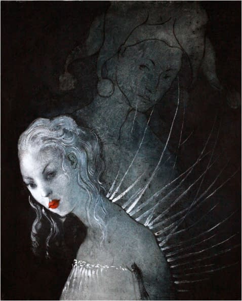 Image 1 of the artwork "Bildnis einer Dame mit Narr" by Jesús Nodarse Valdés on art24