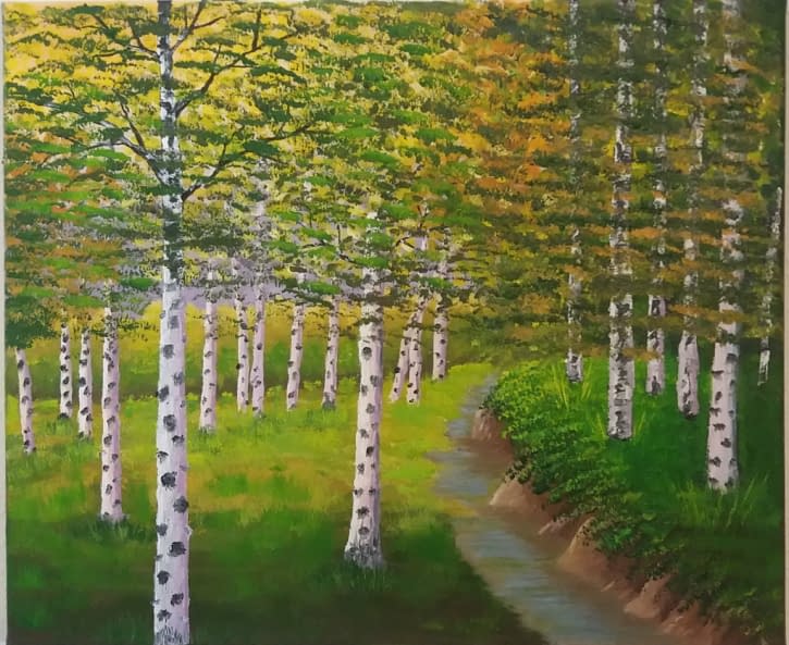 Image 1 of the artwork "Birken im Herbst" by Lisa Tahar on art24