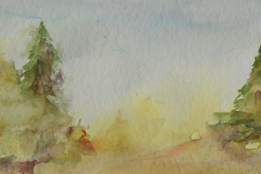 Image 1 of the artwork "Sun Floods the Forest (Deutsch Sonne überflutet den Wald)" by Angela Roos-Maguire on art24