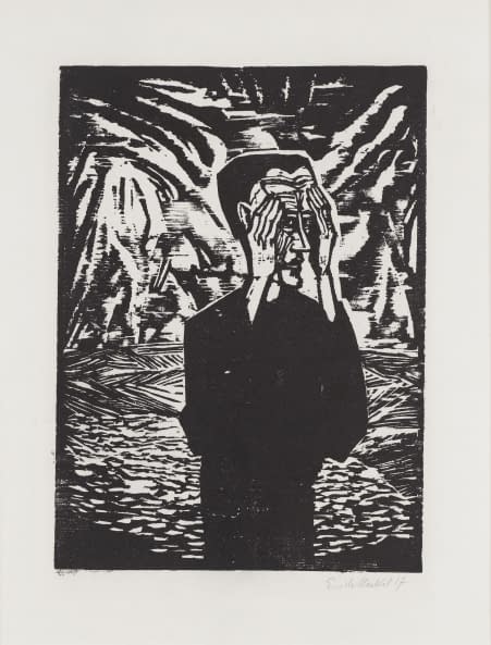 Foto 1 des Kunstwerks "Mann in der Ebene" von Erich Heckel auf art24