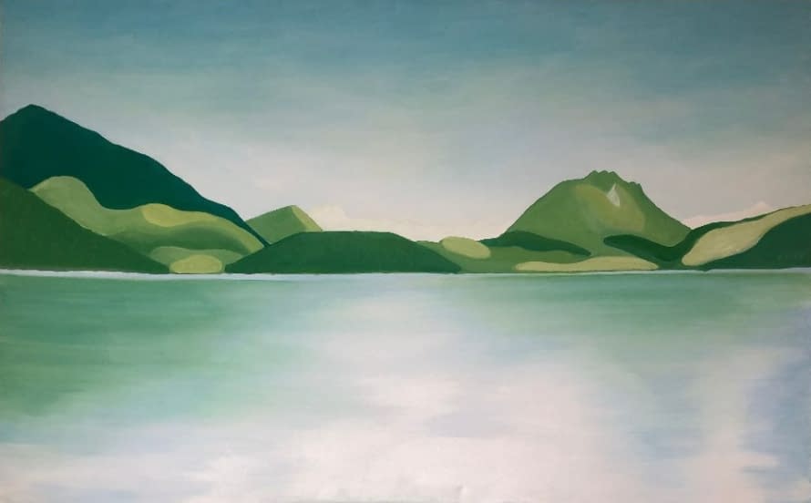 Image 1 of the artwork "Zugersee mit Pilatus und Rigi 2025" by Ursina Müller on art24