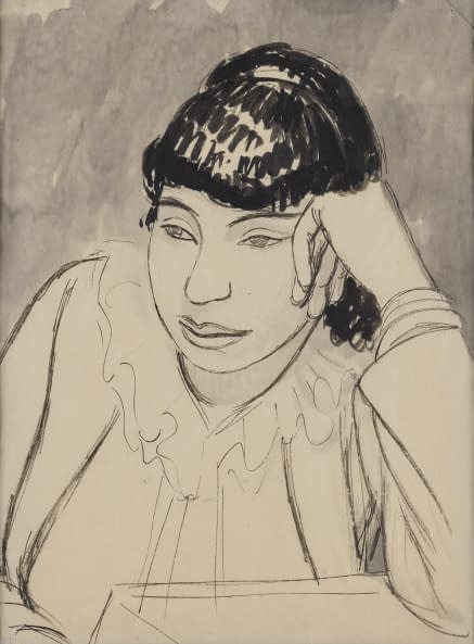 Photo 1 de l'œuvre "Porträt einer meditativen Frau" par Ignaz Epper sur art24