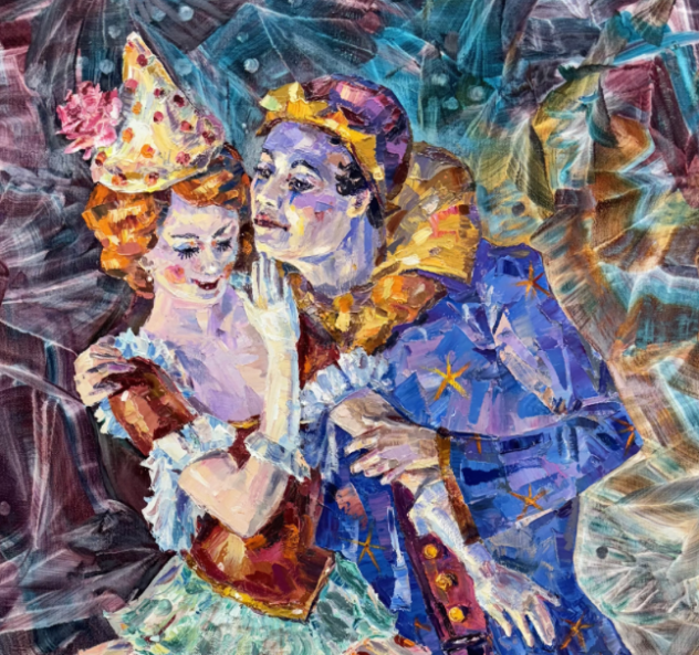 Image 1 of the artwork "Columbine and Pierrot" by Anton Kolokolov on art24
