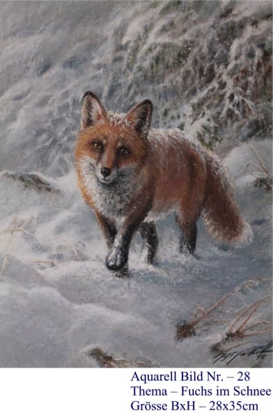 Image 1 of the artwork "28. Fuchs im Schnee" by Hans Jakob on art24