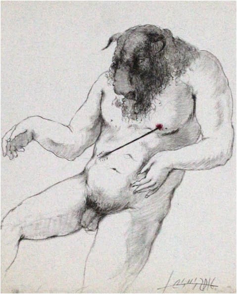 Image 1 of the artwork "Verwundeter männlicher Fabelakt" by Jesús Nodarse Valdés on art24