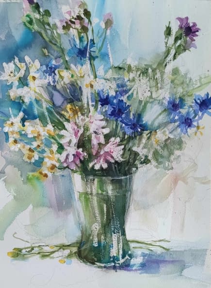 Foto 1 des Kunstwerks "Danske blomster" von Natalia Nikolenko auf art24