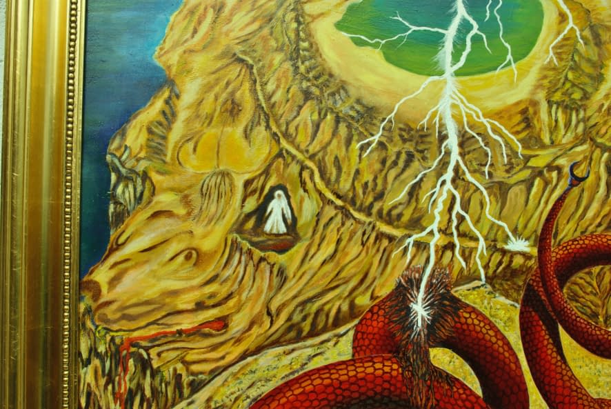 Foto 1 des Kunstwerks "Satansvernichtung am Zweiwolfskopffelsen mit Adam und Eva" von Giorgio Asturio auf art24