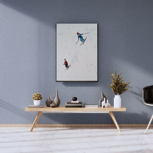 Foto 1 des Kunstwerks "Skiers on the hill" von Ani Petrosyan auf art24