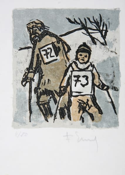 Photo 1 de l'œuvre "Skifahrer (4/50)" par František Emler sur art24
