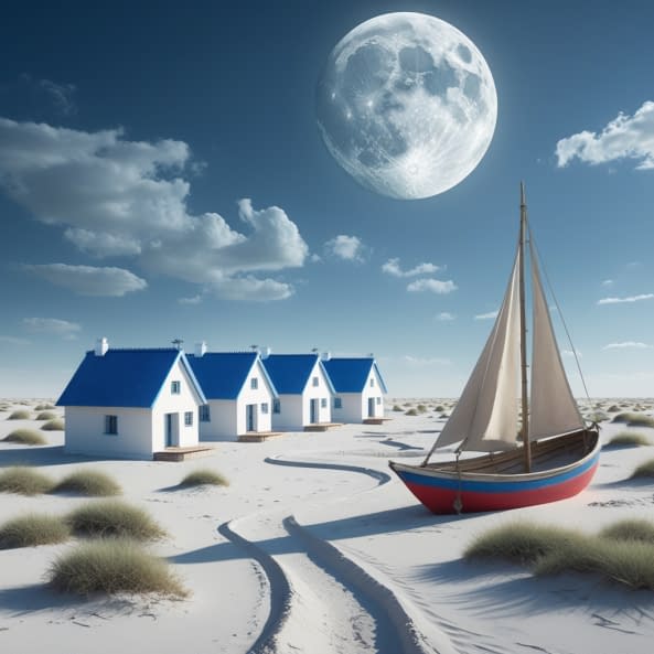 Image 1 of the artwork "HomeLand Hypnotic Dream Beach House" by Andrzej Jacek Fuk on art24